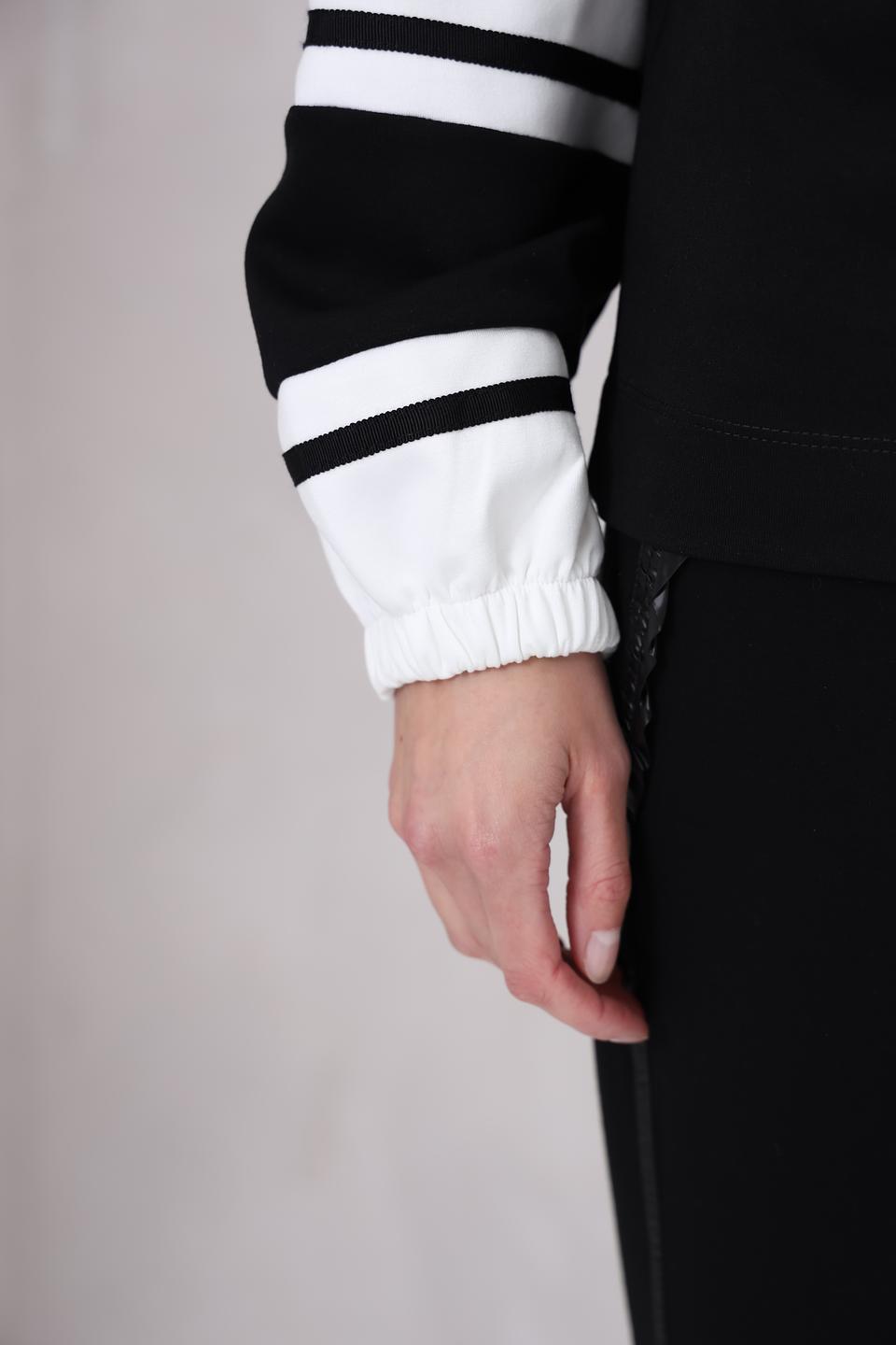 Пуловер Monari чёрно-белый с логотипом