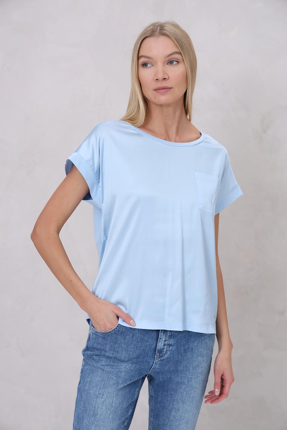 Блуза Monari голубая с карманом