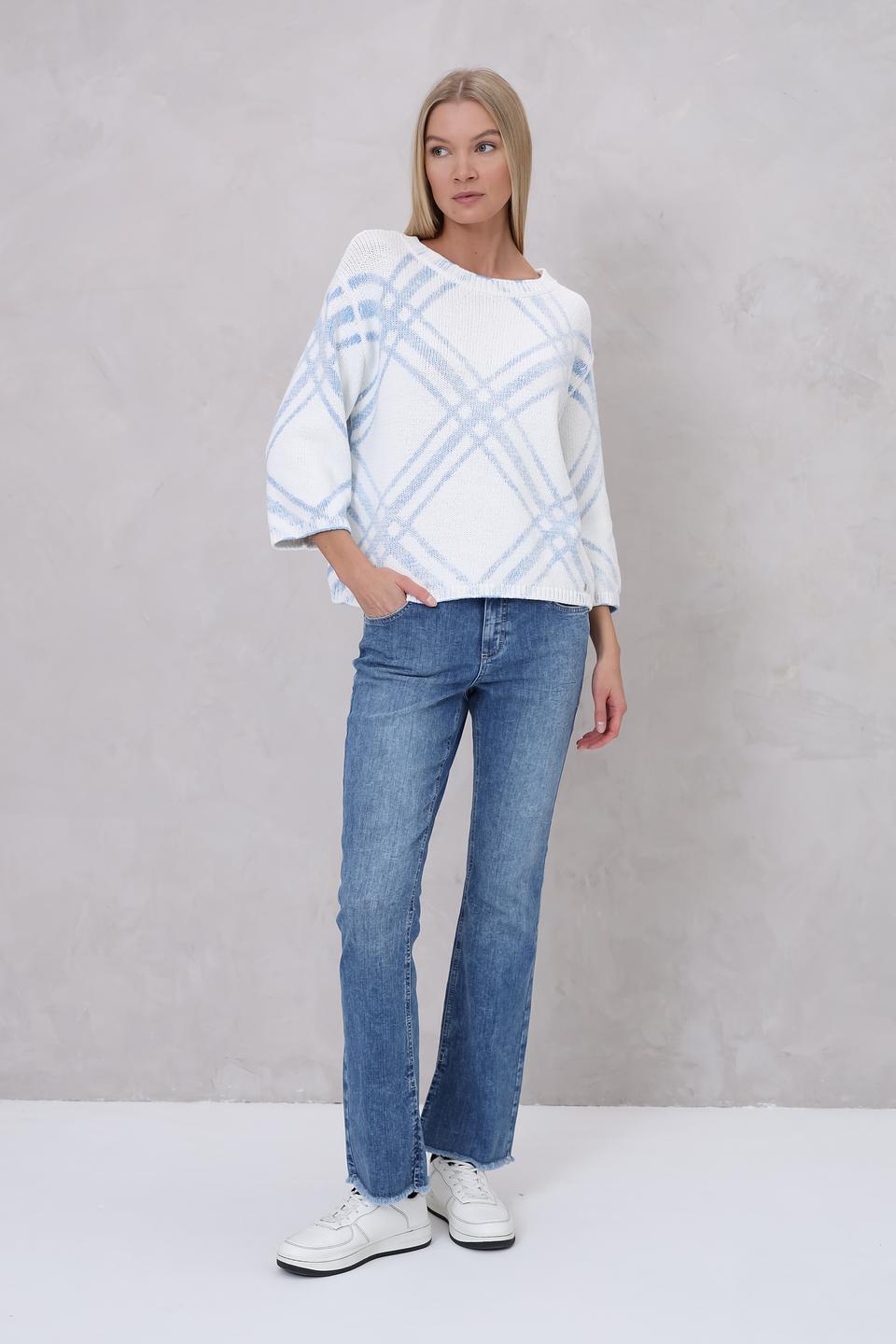Пуловер Monari в голубую клетку