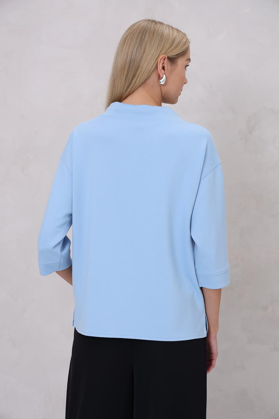 Пуловер Monari голубой с карманом