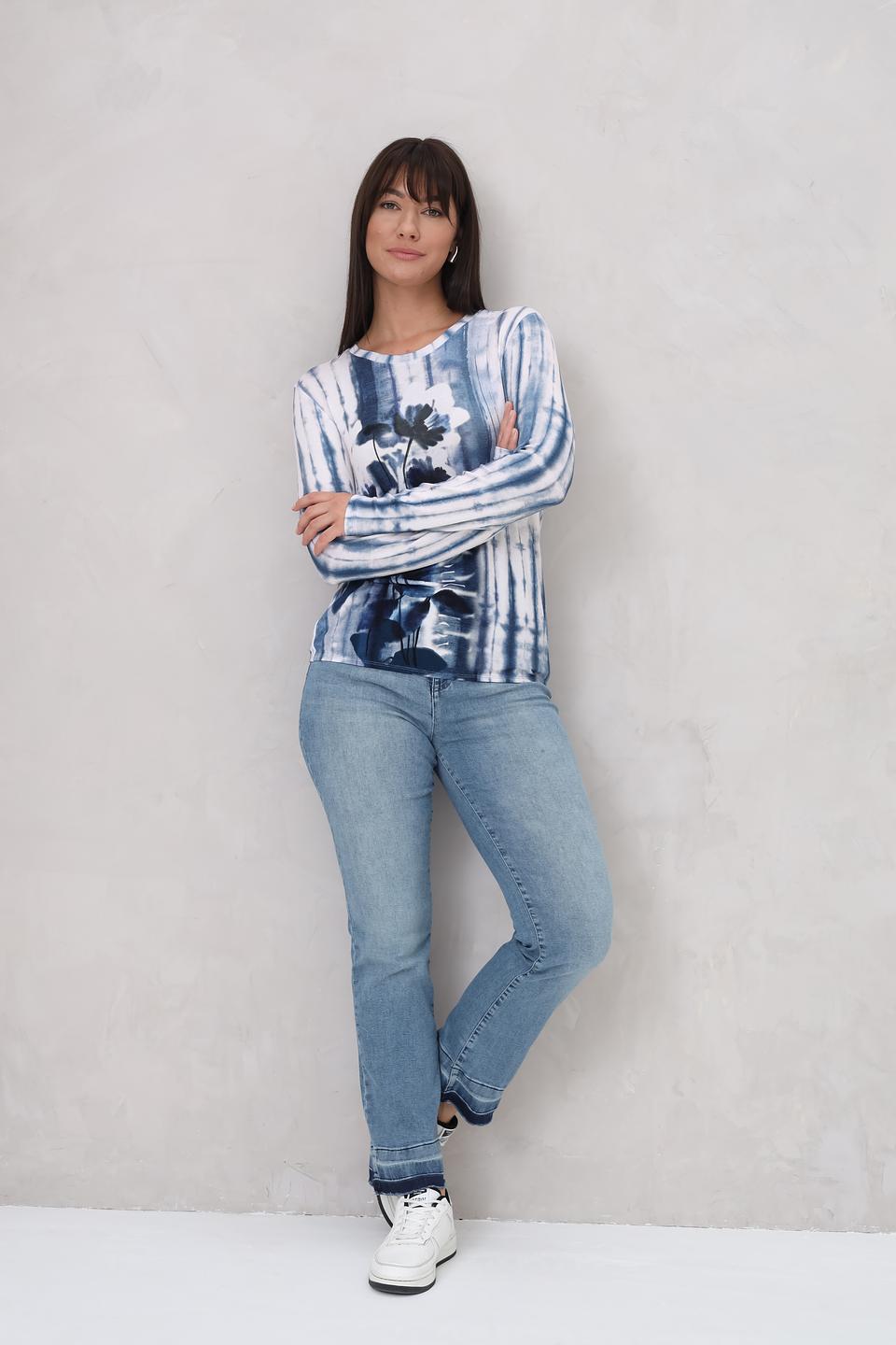 Джинсы Lecomte с необработанным краем голубые