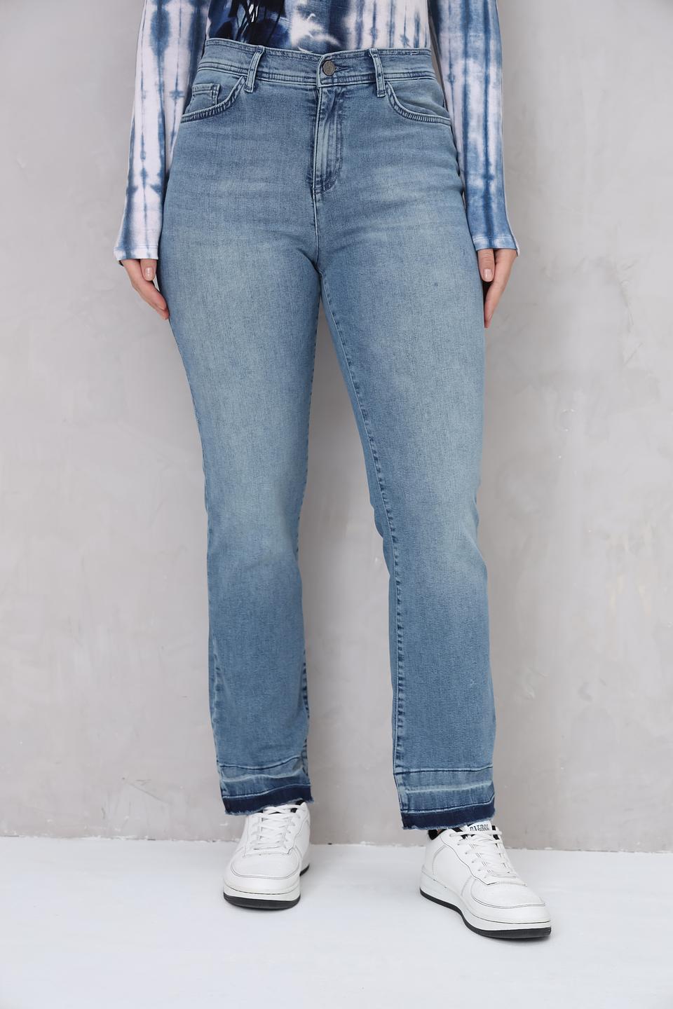 Джинсы Lecomte с необработанным краем голубые