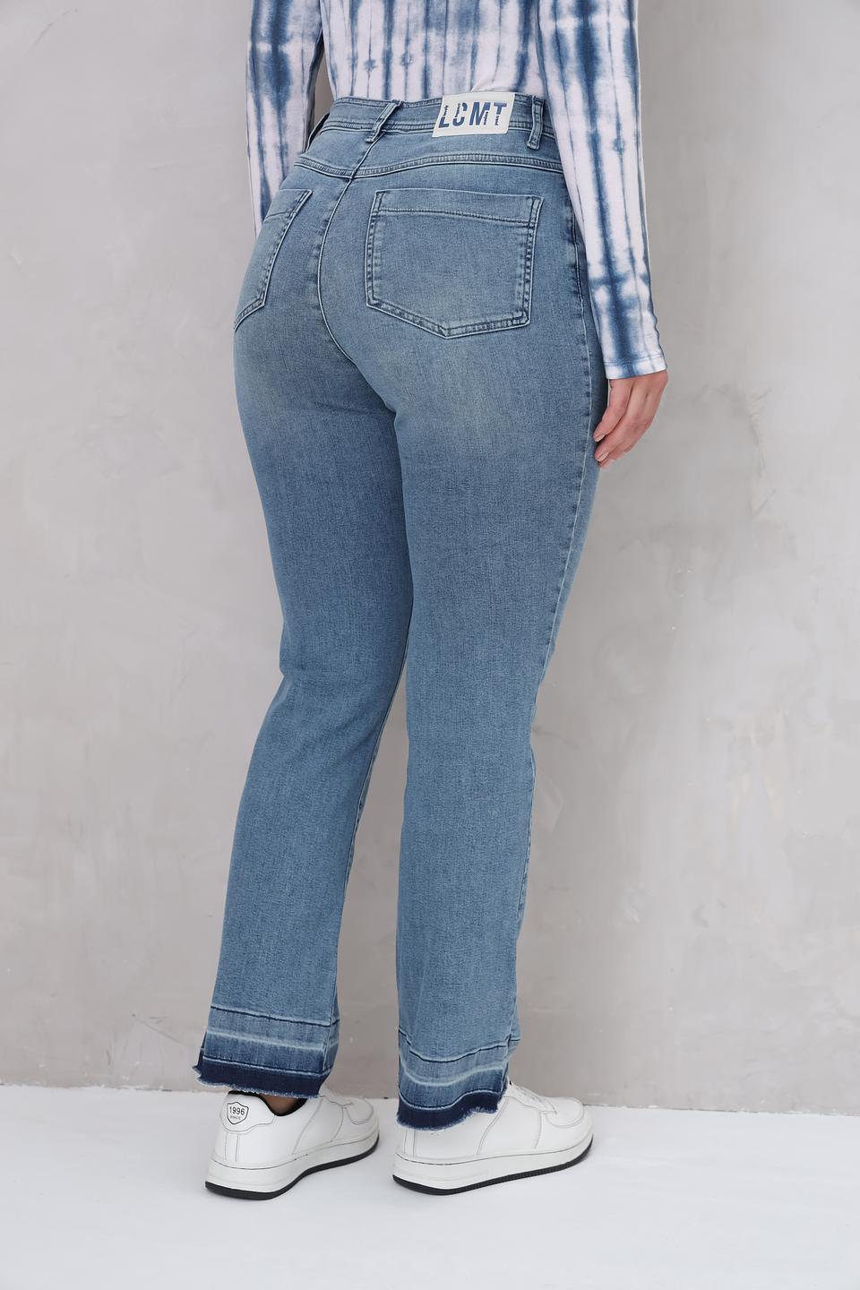 Джинсы Lecomte с необработанным краем голубые