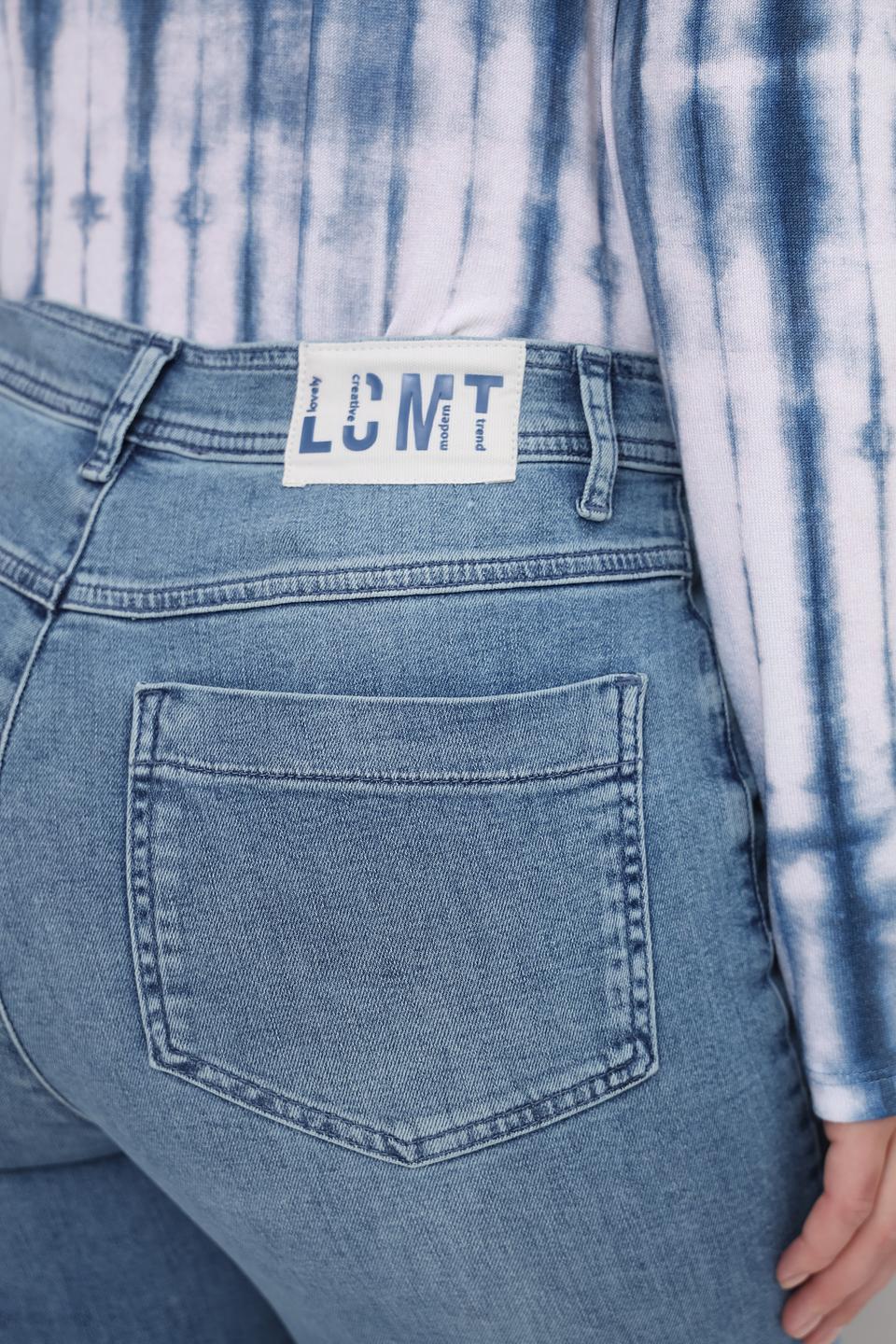 Джинсы Lecomte с необработанным краем голубые