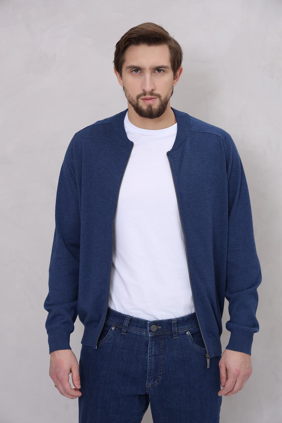 Кардиган Casa Moda синий на молнии