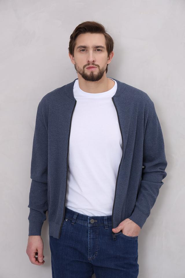 Кардиган Casa Moda мужской синий на молнии