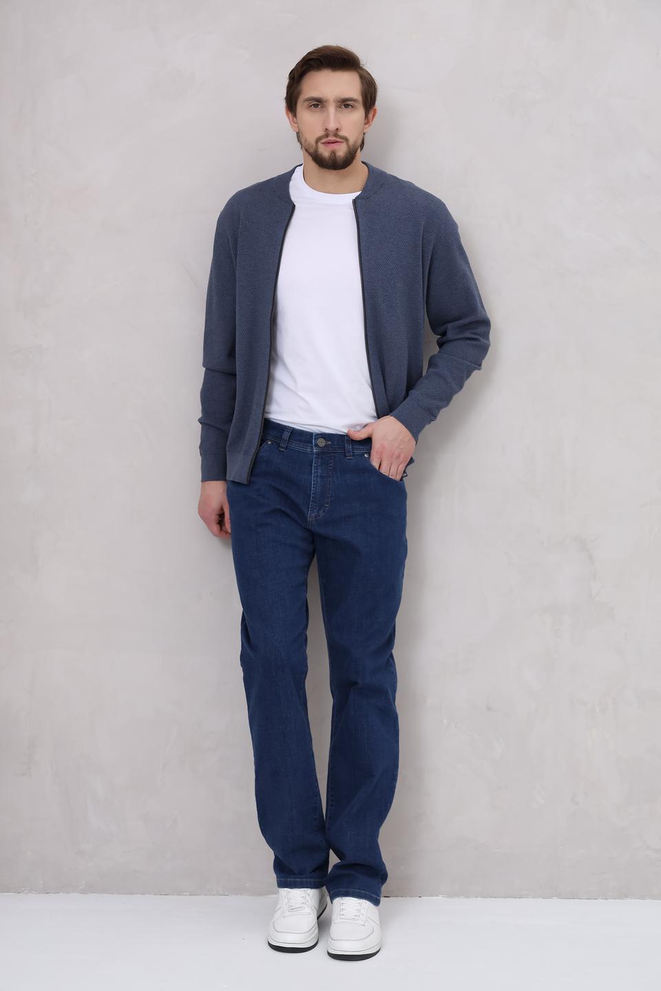 Кардиган Casa Moda мужской синий на молнии