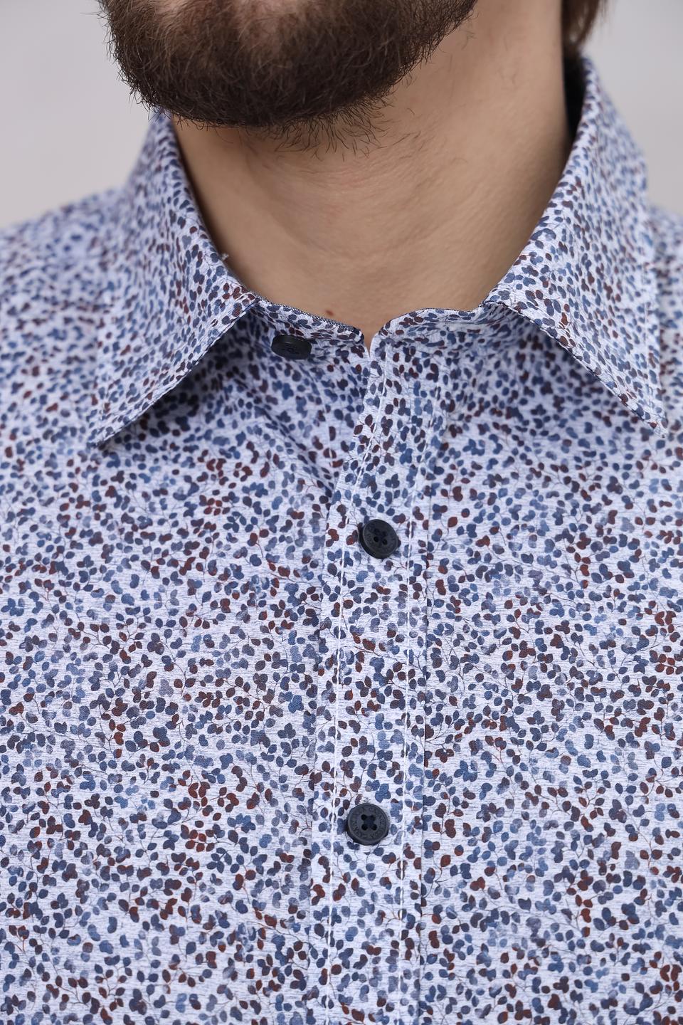 Рубашка Casa Moda с принтом голубой