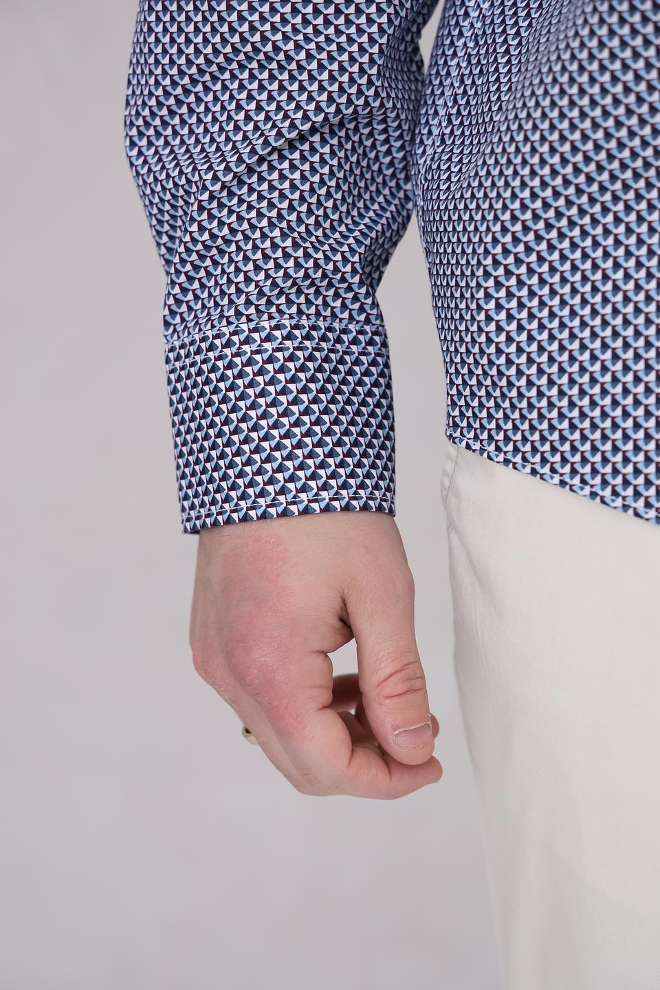 Рубашка Casa Moda с принтом синий