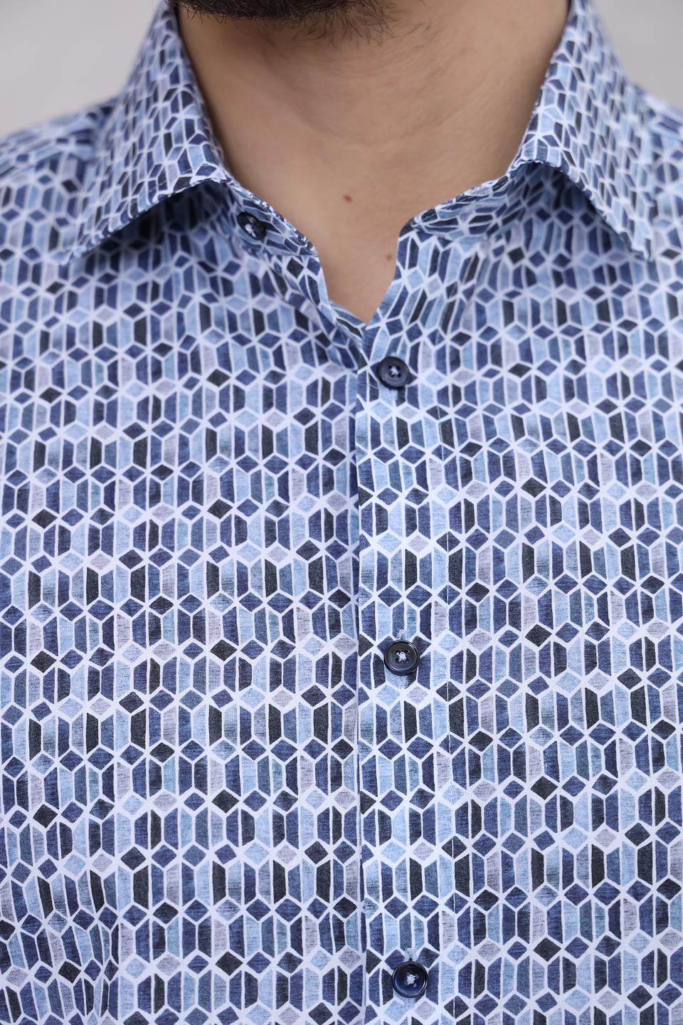 Рубашка Venti с геометрическим принтом