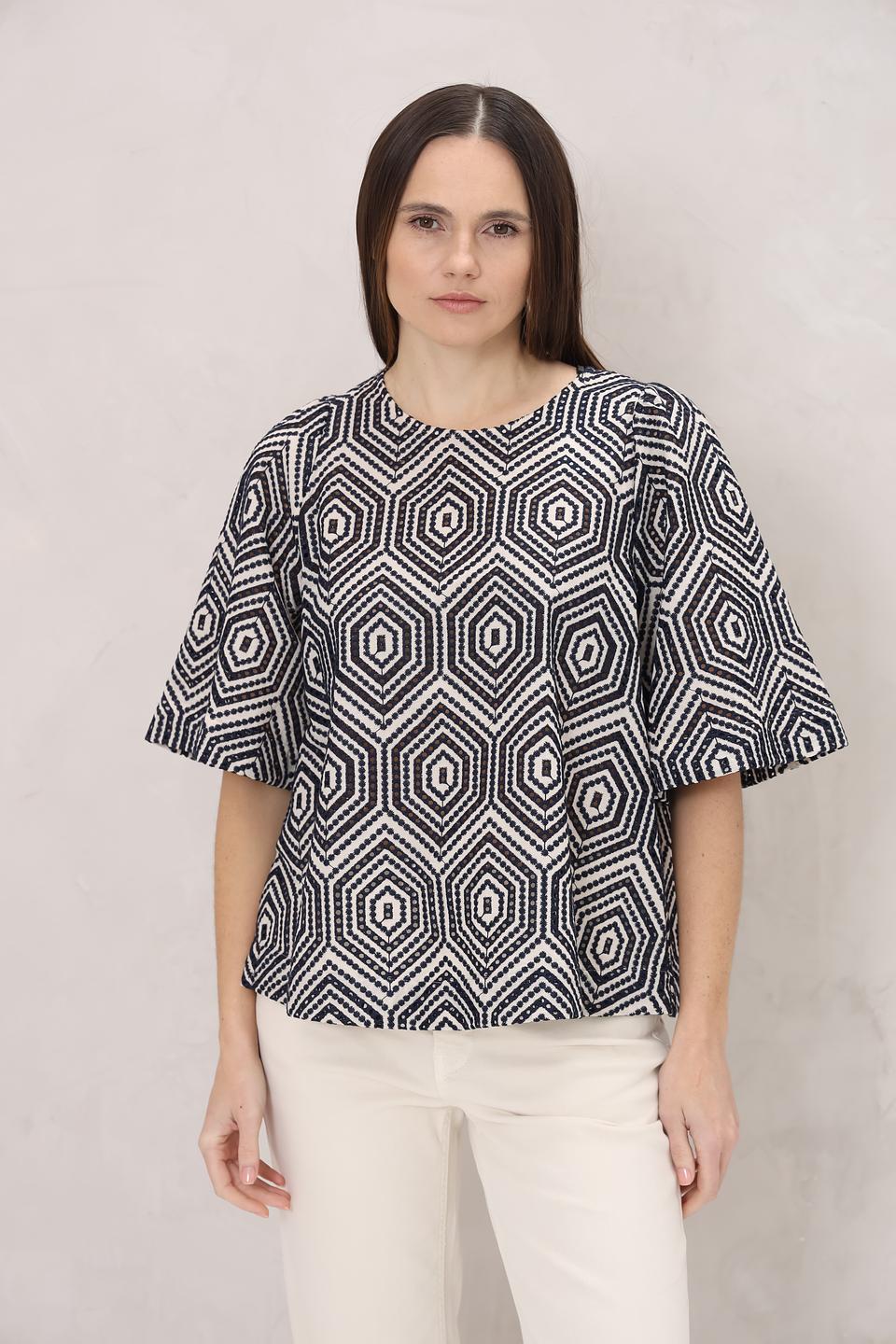 Блуза Seidensticker с геометрическим принтом