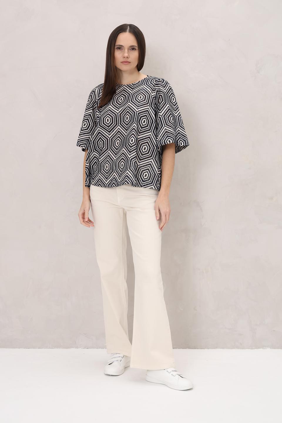 Блуза Seidensticker с геометрическим принтом