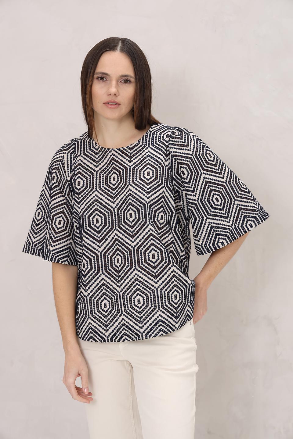 Блуза Seidensticker с геометрическим принтом