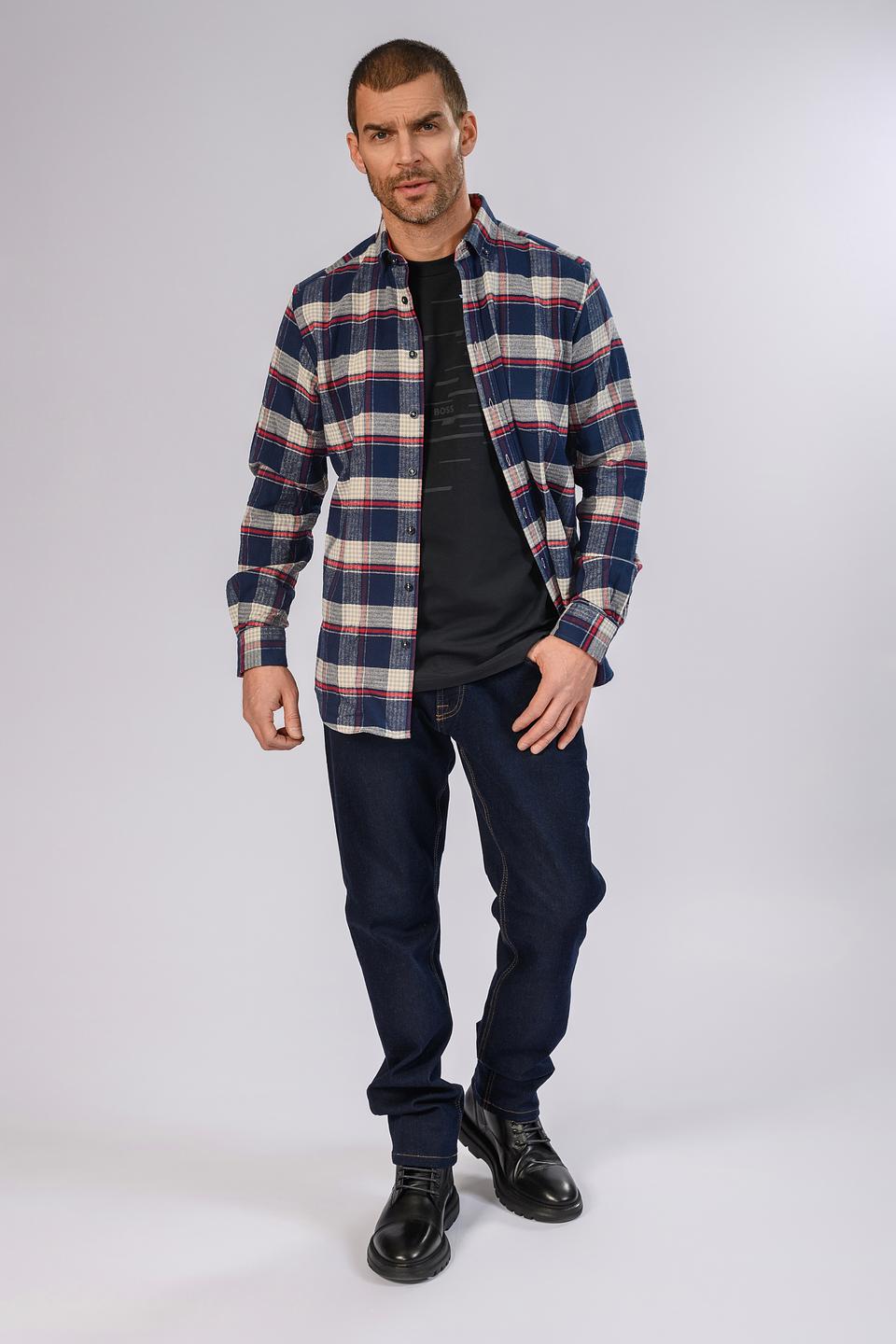 Рубашка Hechter клетка синяя