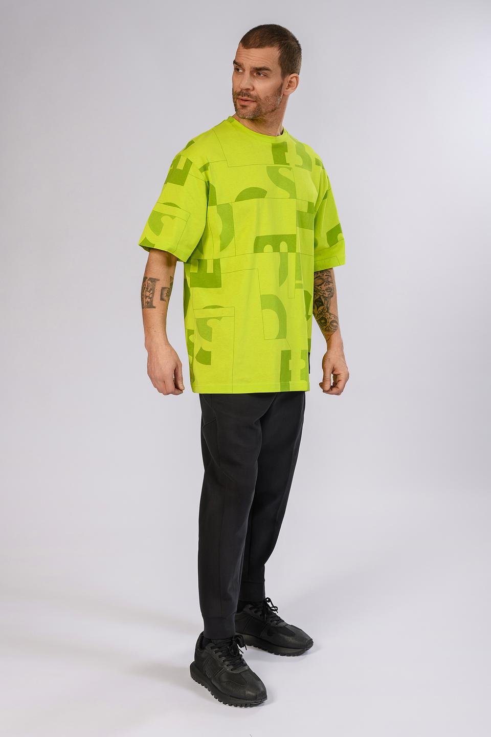 Футболка Boss Green с принтом лайм