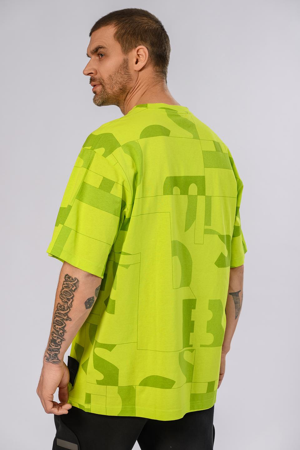 Футболка Boss Green с принтом лайм