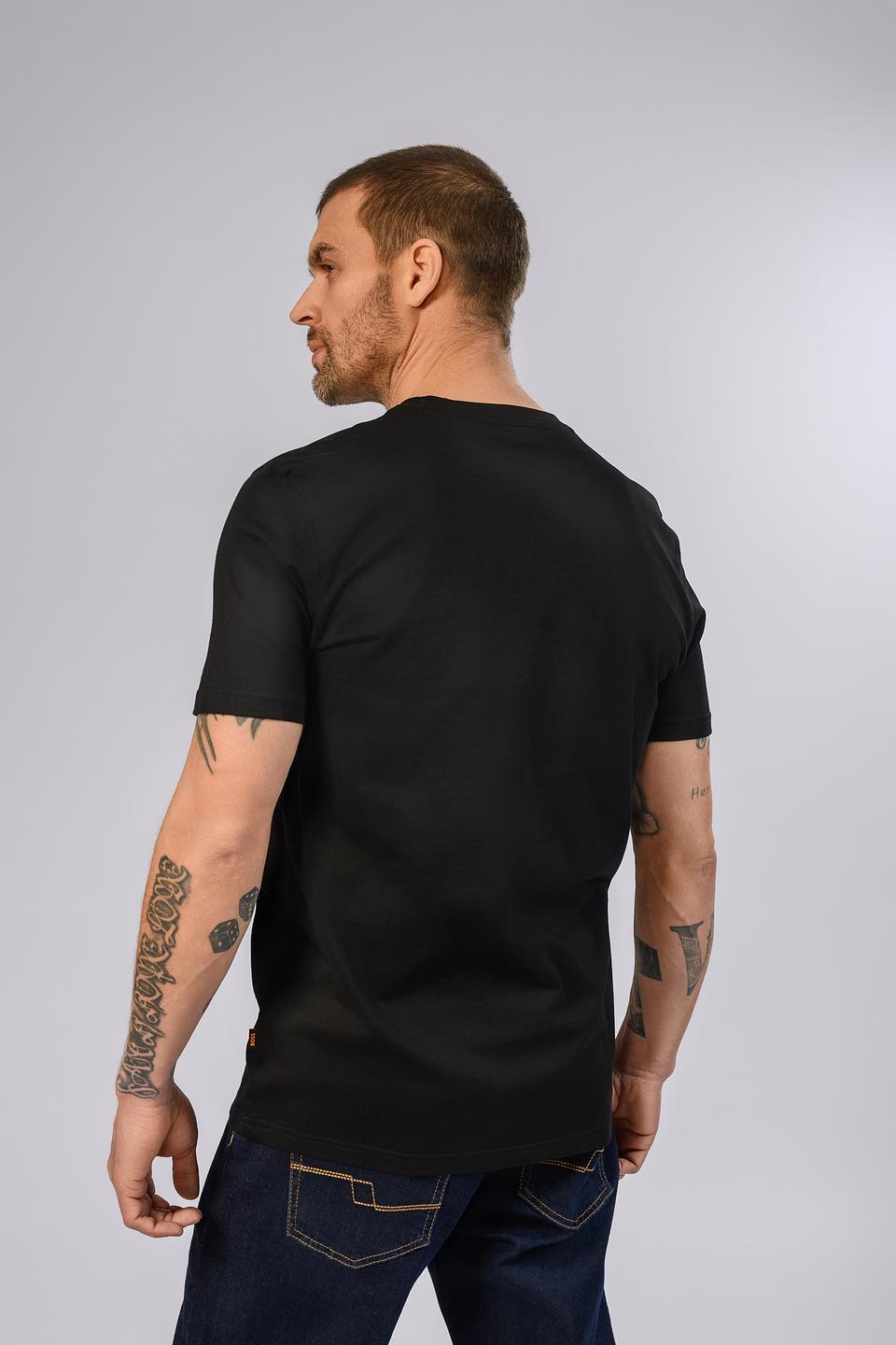 Футболка Boss Orange с принтом чёрная