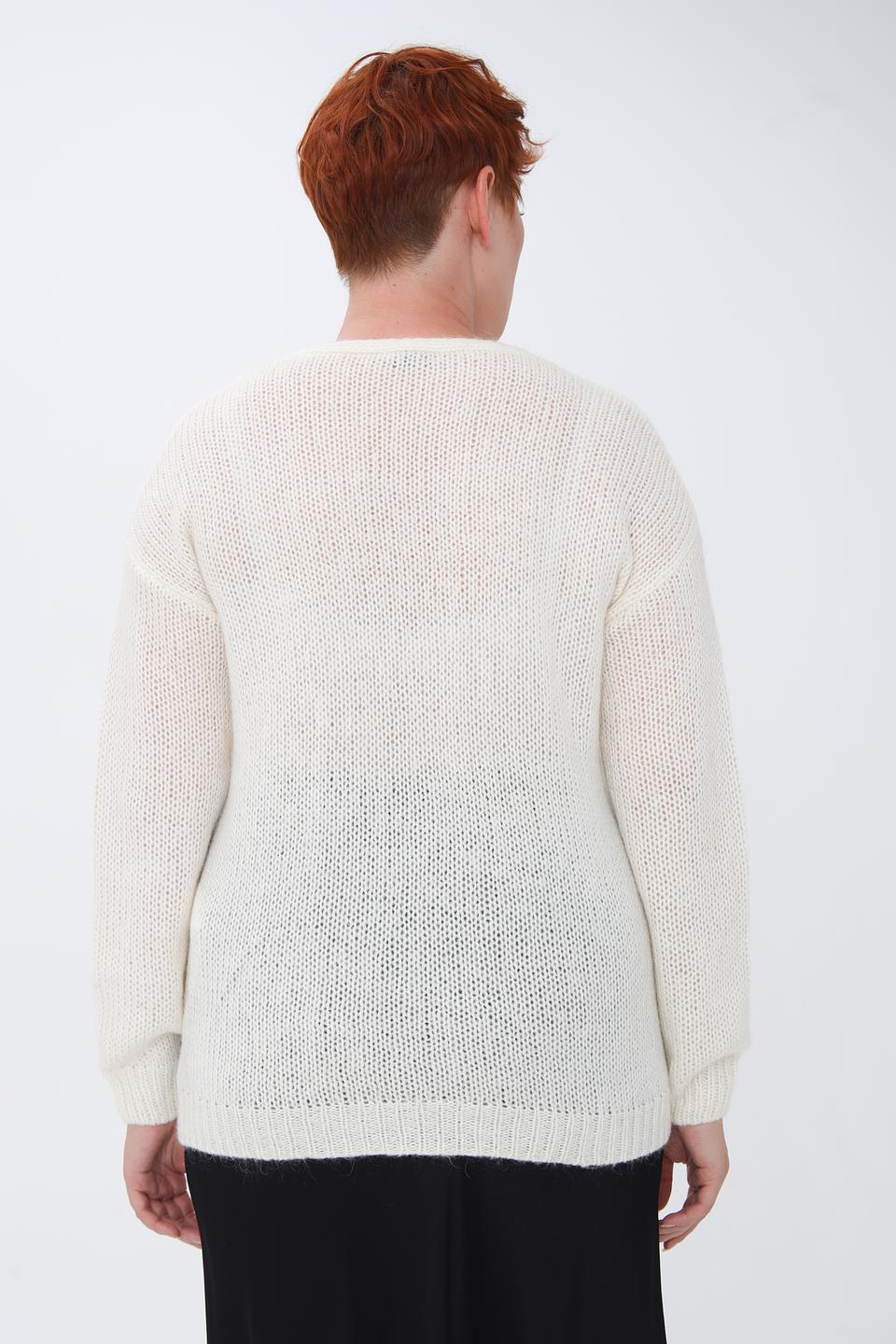 Кардиган Lebek вязаный молочный