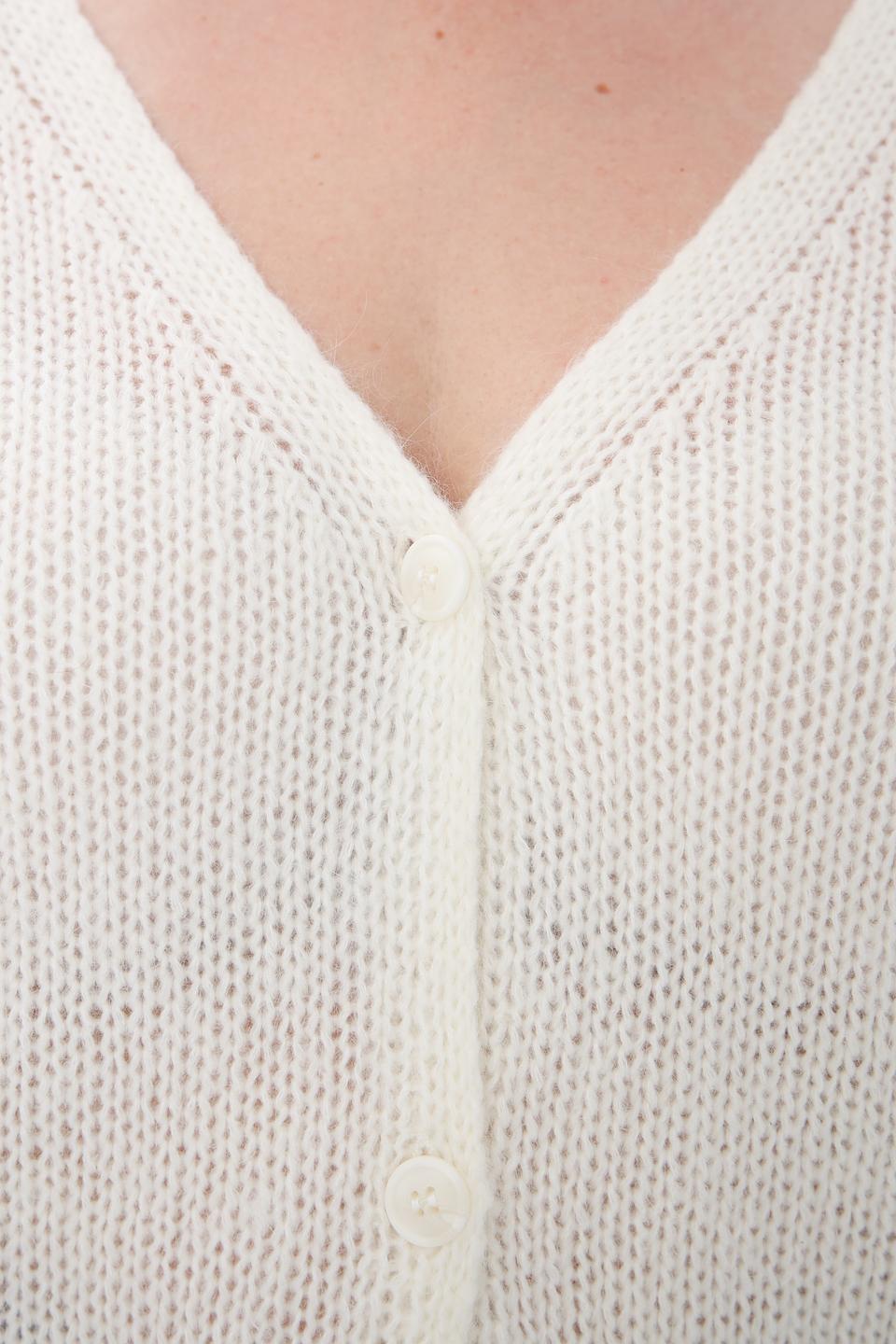 Кардиган Lebek вязаный молочный