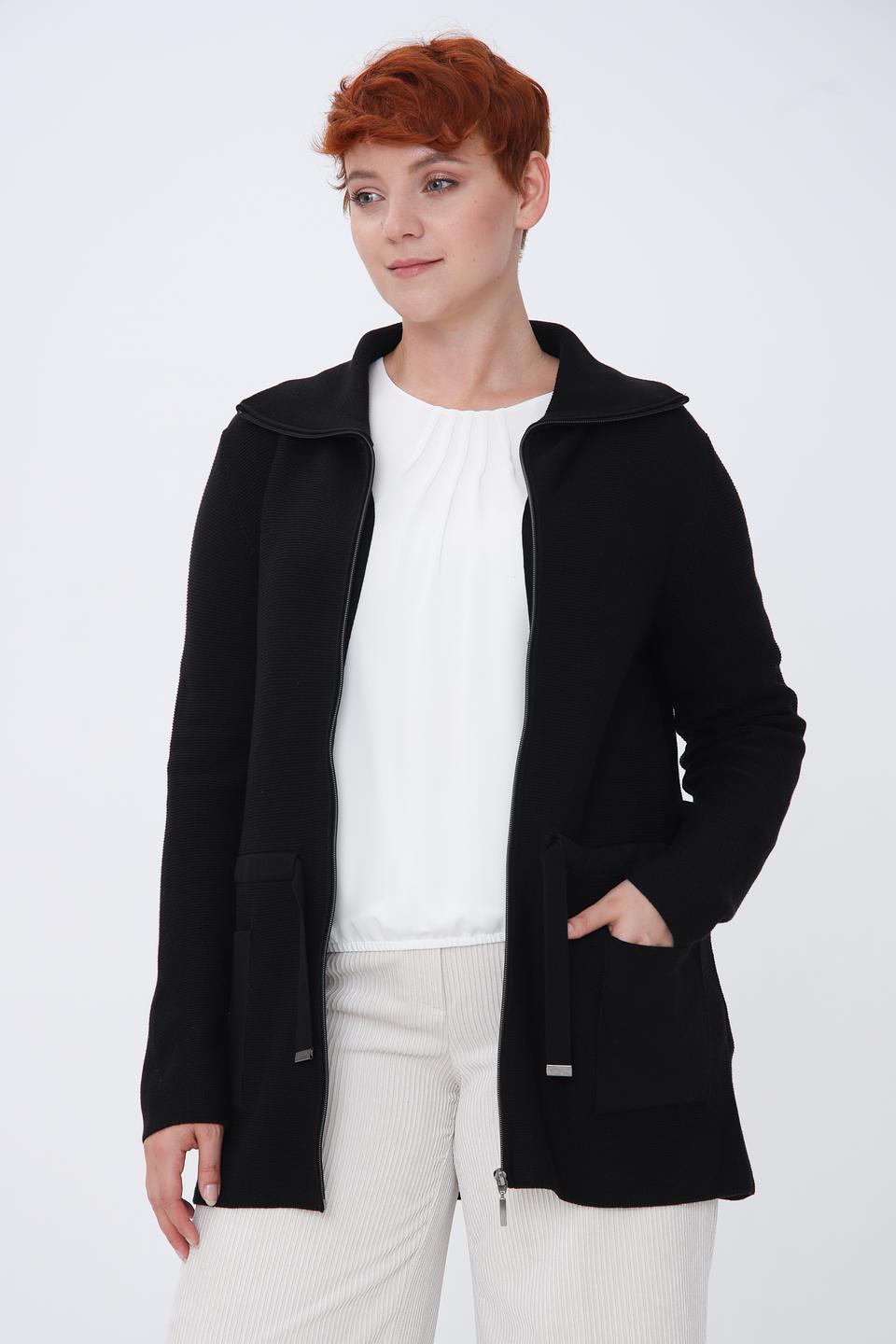 Жакет Lebek чёрный на молнии