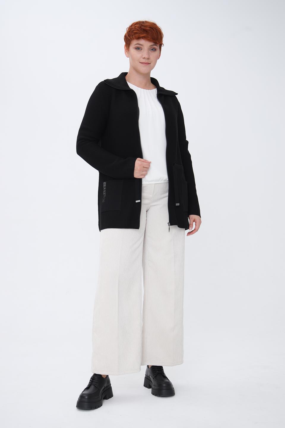 Жакет Lebek чёрный на молнии