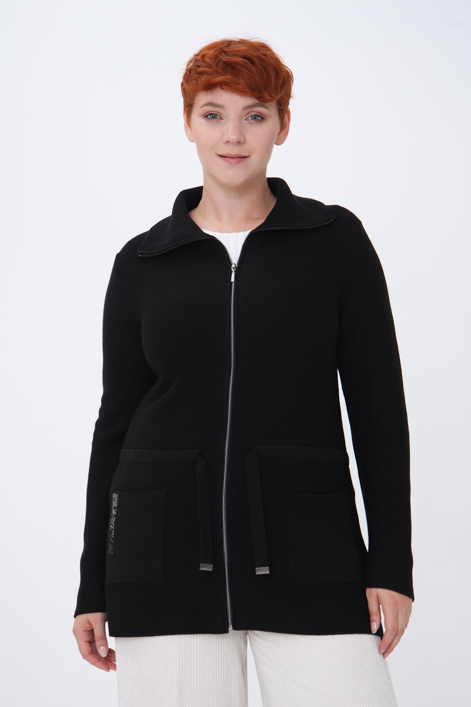 Жакет Lebek чёрный на молнии