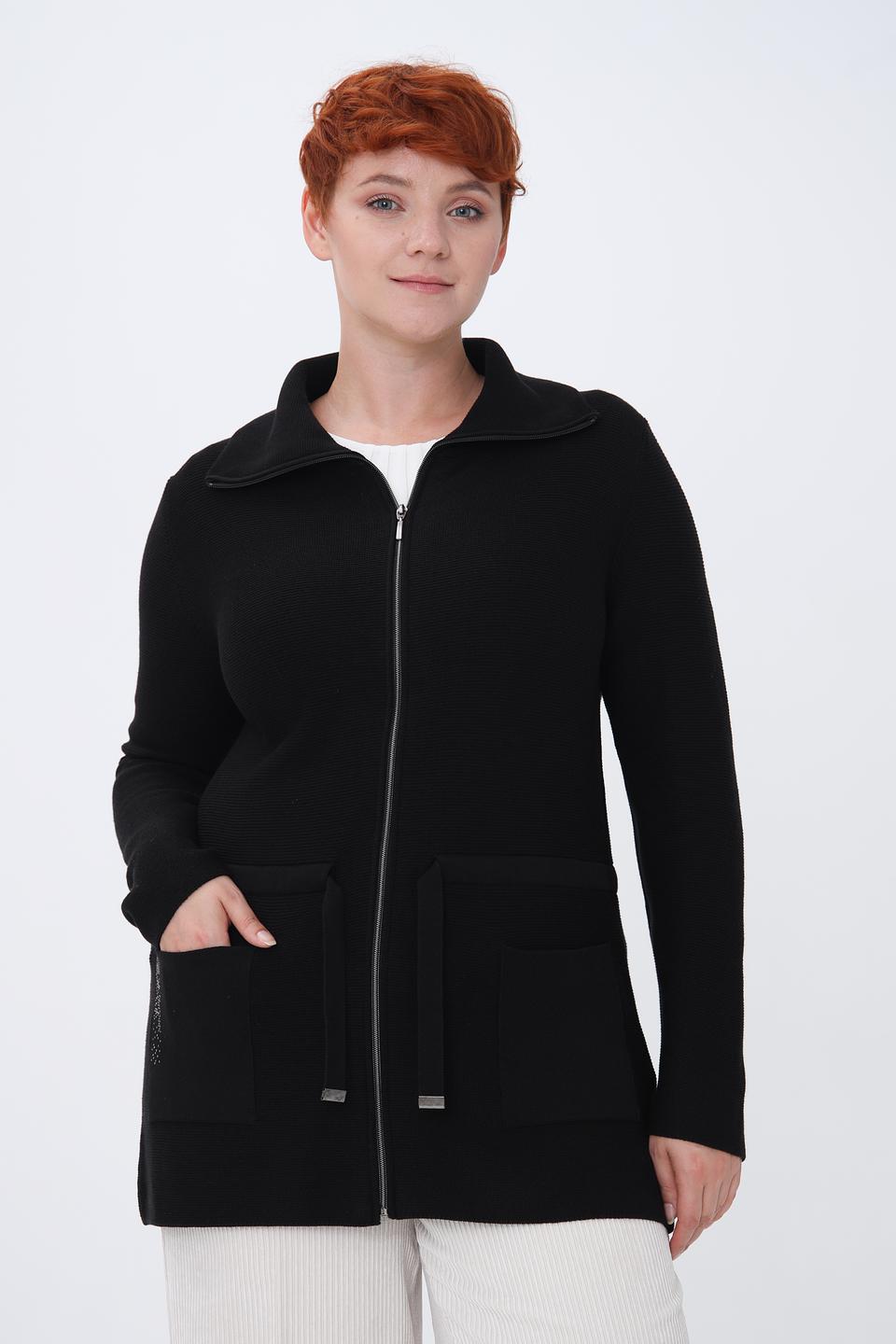 Жакет Lebek чёрный на молнии