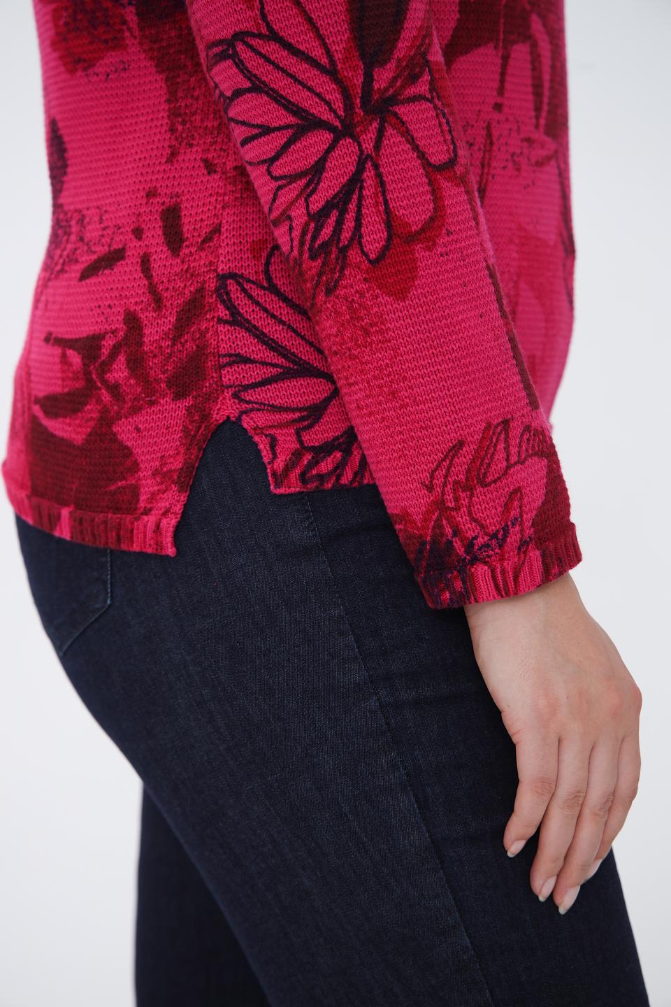 Пуловер Rabe collection с цветочным принтом