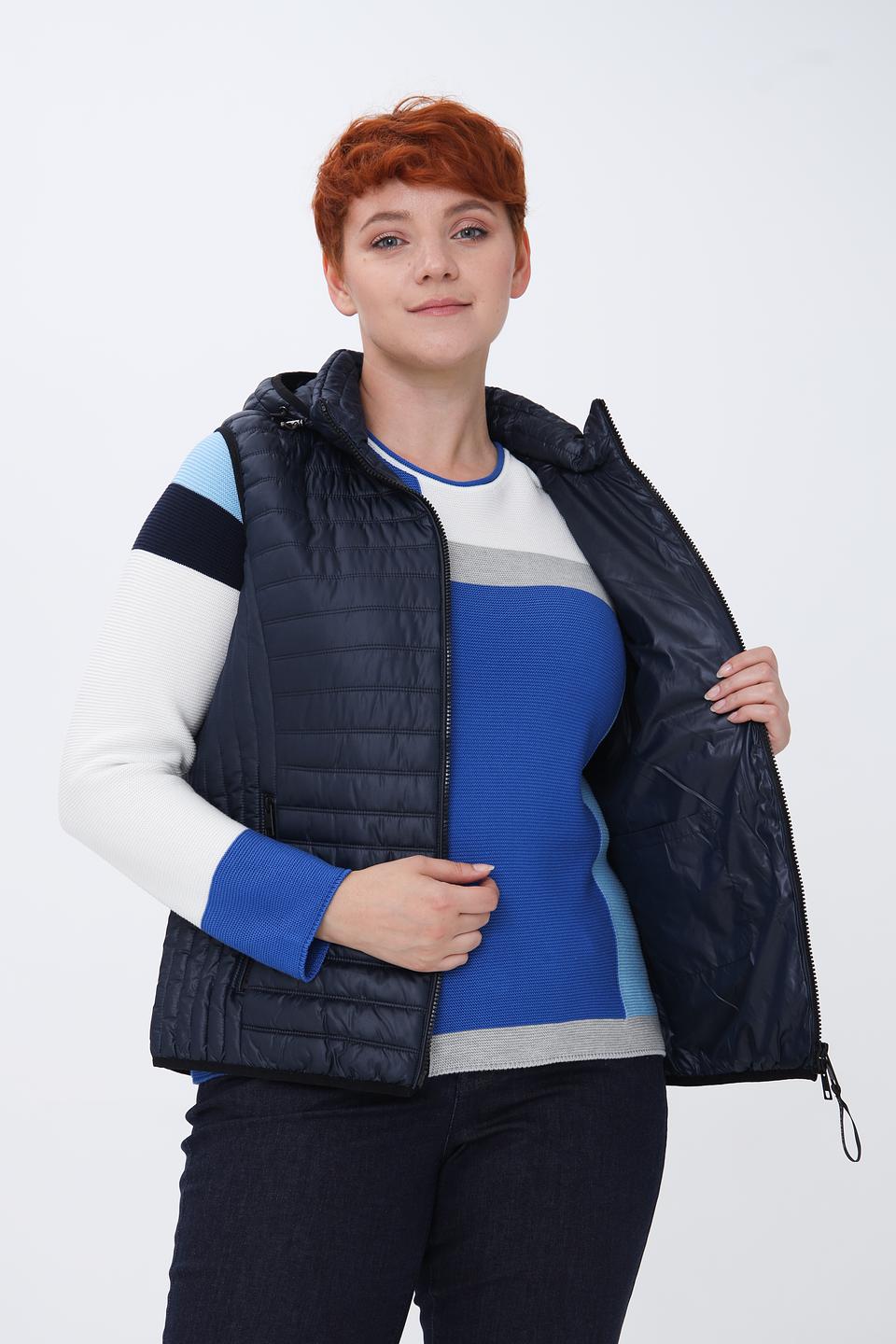 Жилет Lebek стеганый, темно-синий
