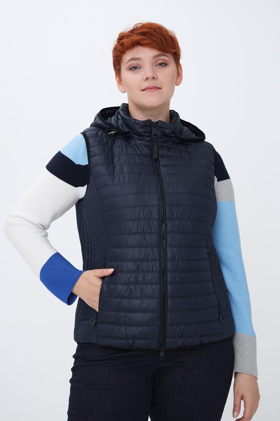 Жилет Lebek стеганый, темно-синий