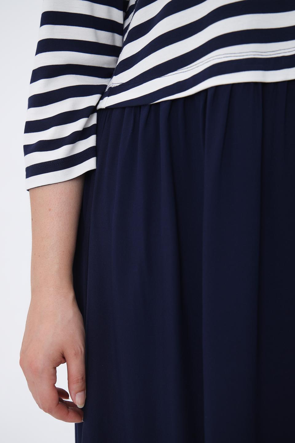 Платье Via Appia полоска и однотон