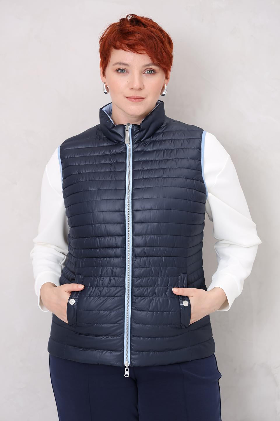 Жилет Lebek стеганый синий