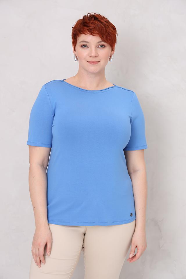 Футболка Lebek голубая