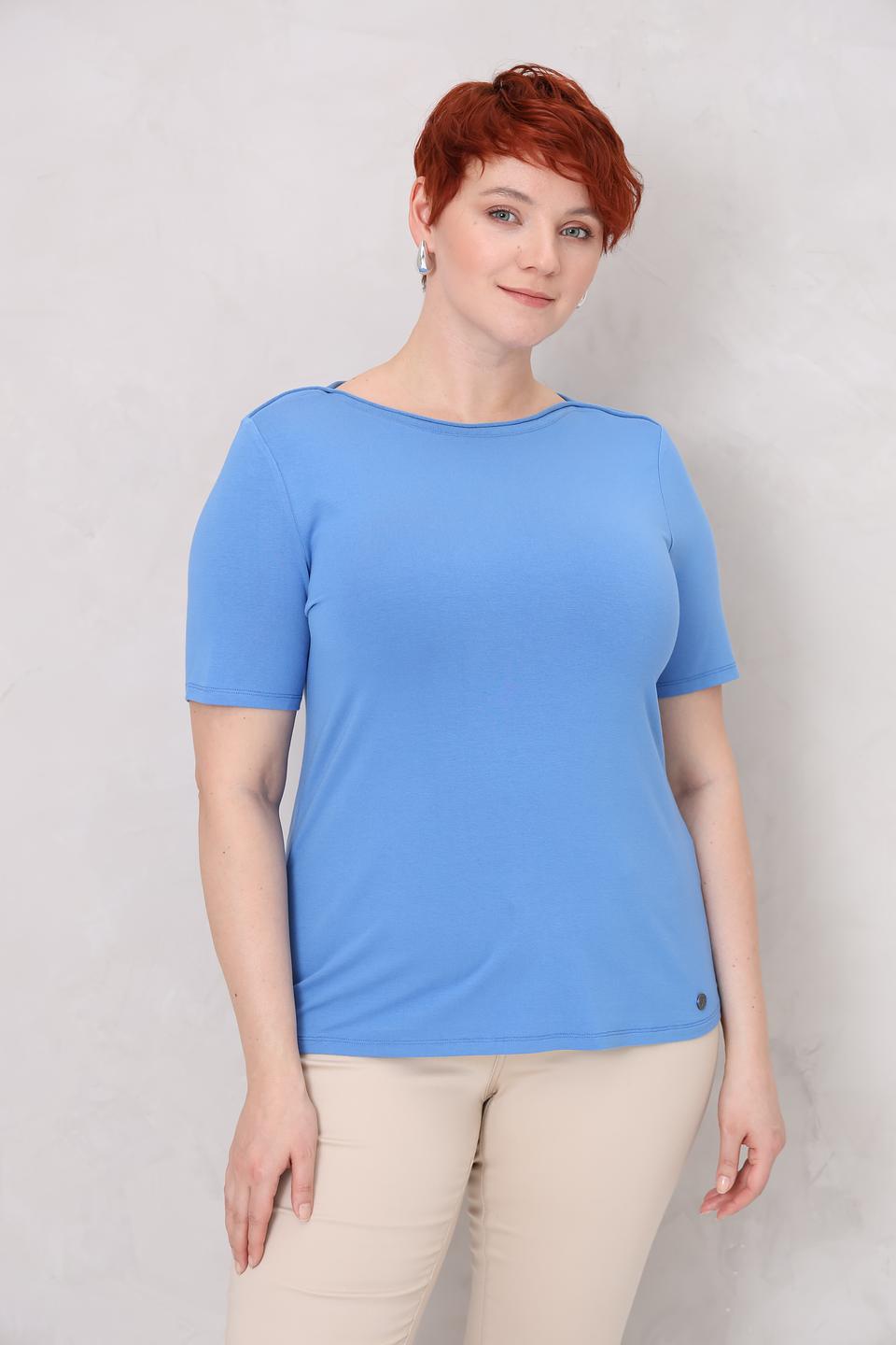 Футболка Lebek голубая