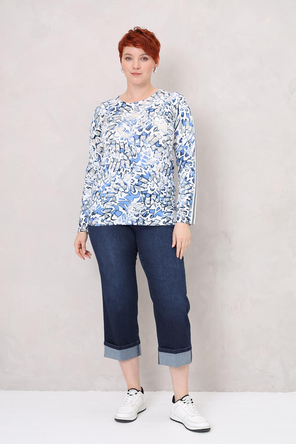 Пуловер Lebek с абстрактным рисунком