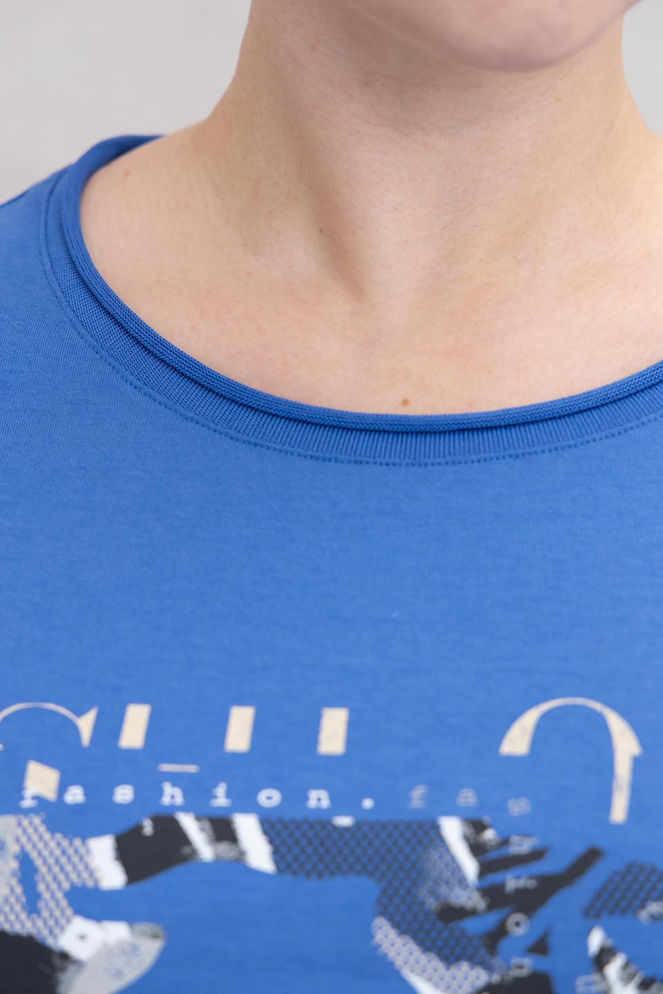 Футболка Barbara Lebek синяя с принтом