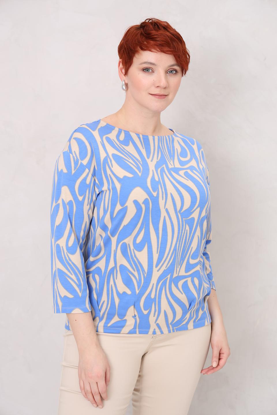 Лонгслив Lebek с волнистым принтом