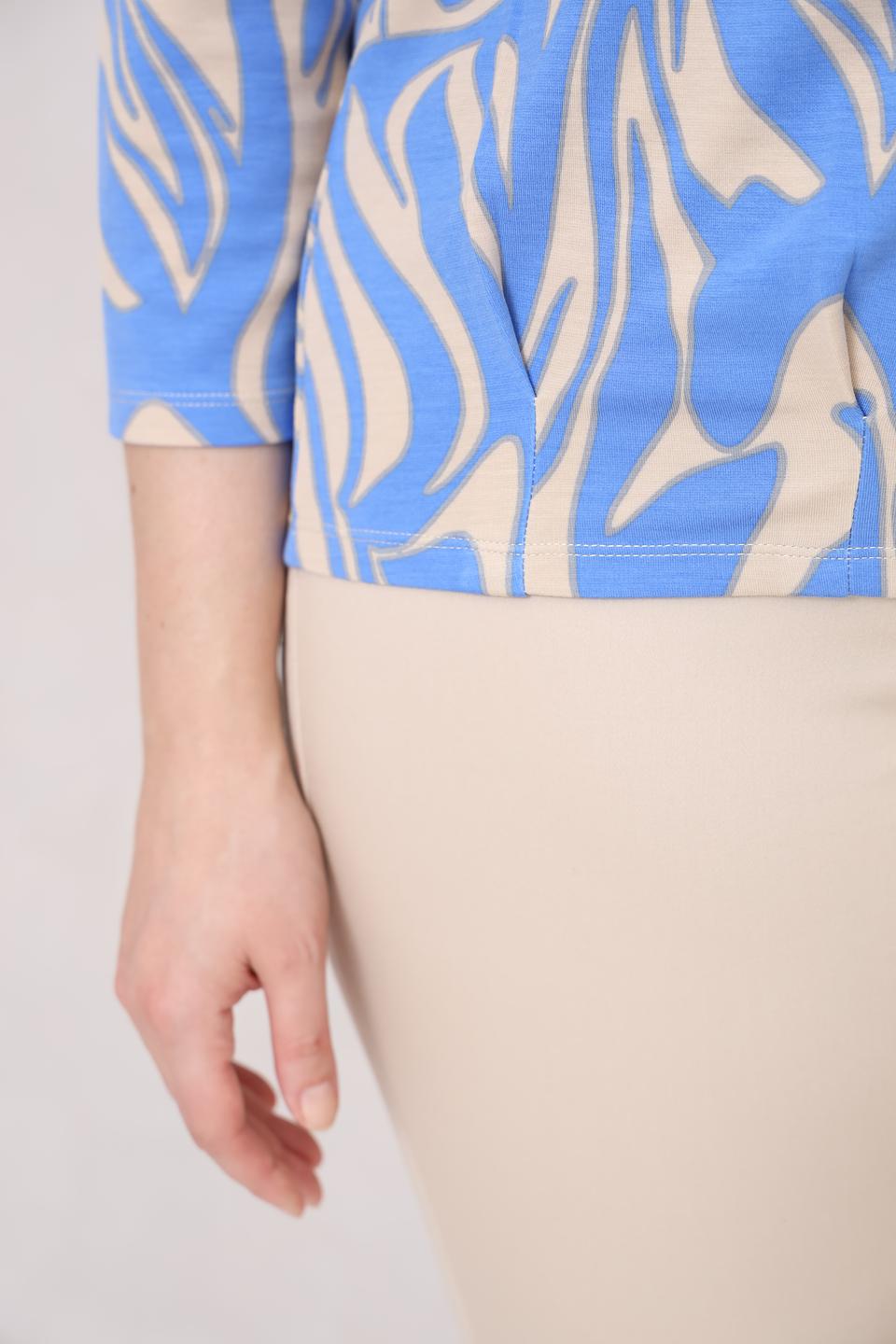 Лонгслив Lebek с волнистым принтом