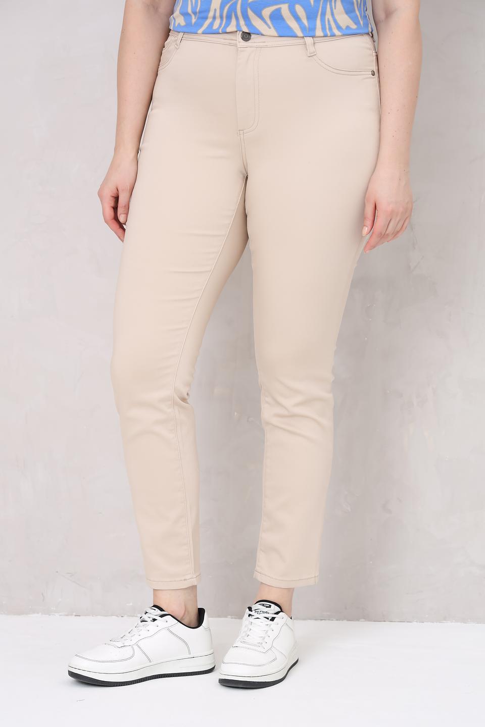 Джинсы Lebek бежевые Slim Fit