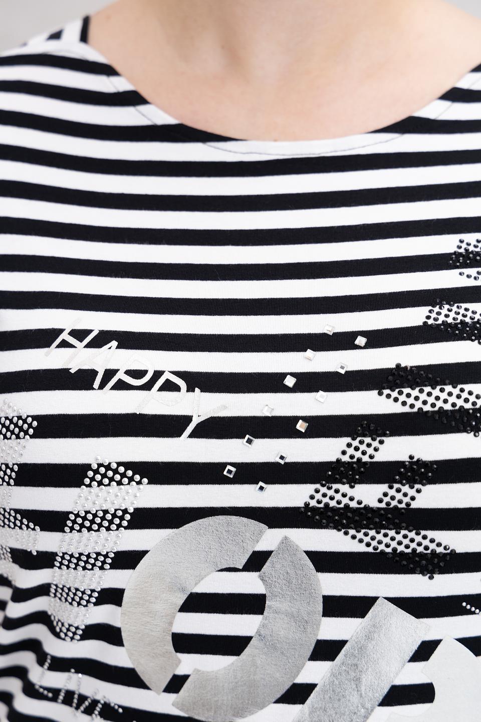 Футболка Doris Streich в полоску чёрная