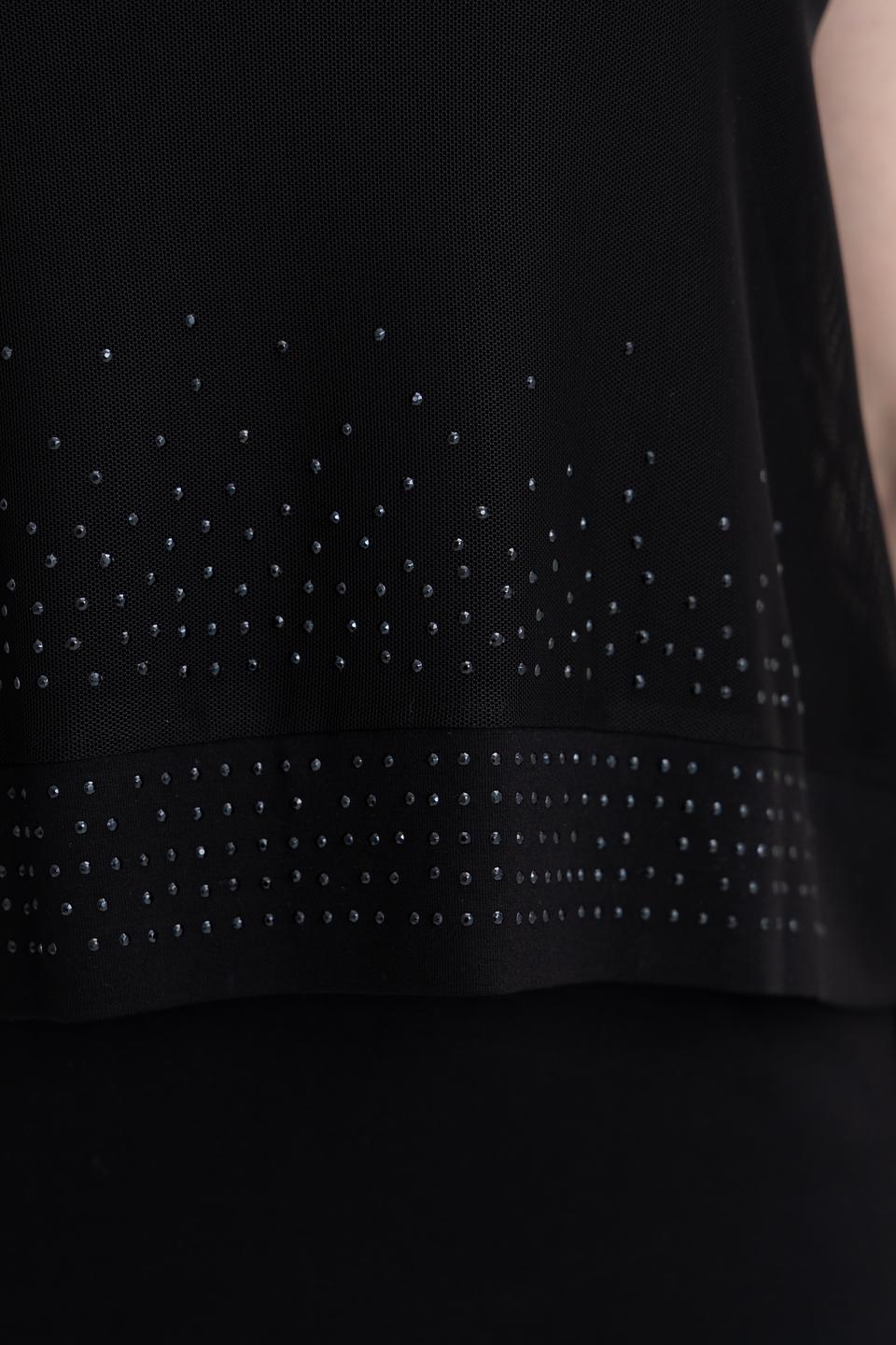 Блуза Doris Streich с вышивкой чёрная