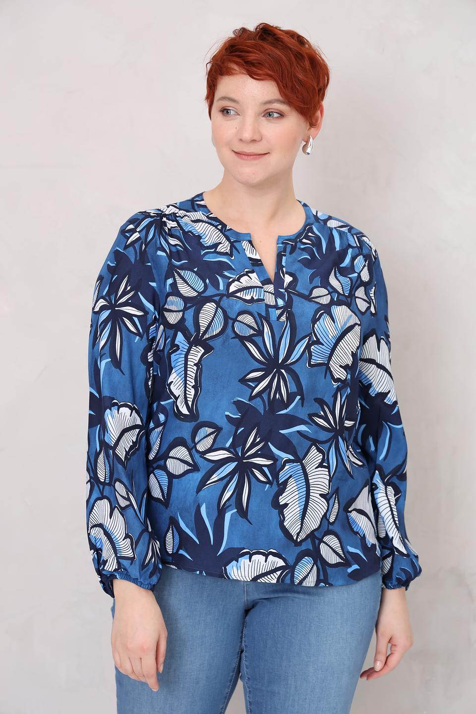 Блуза Rabe collection с тропическим принтом