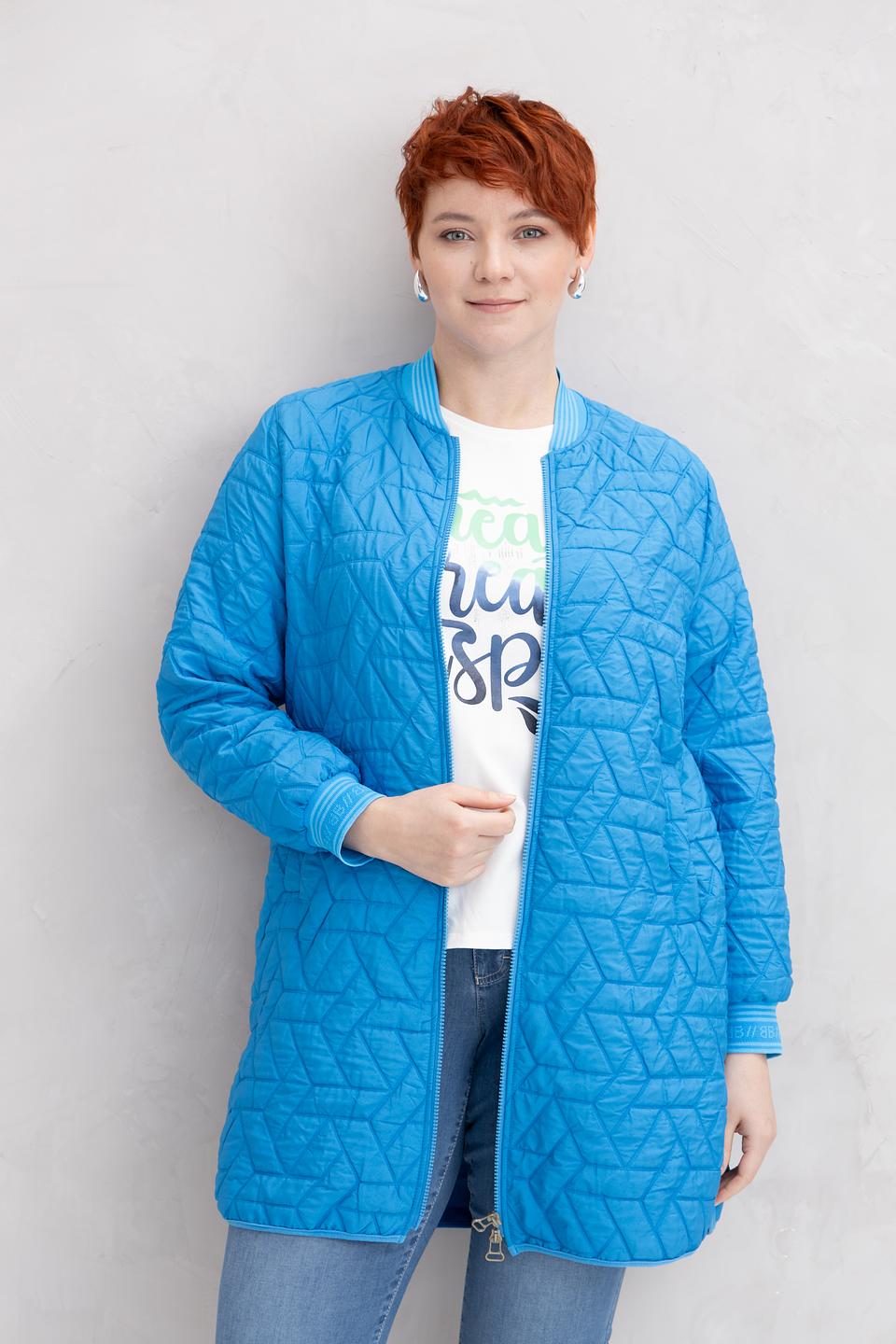 Пальто Bianca стеганое голубое