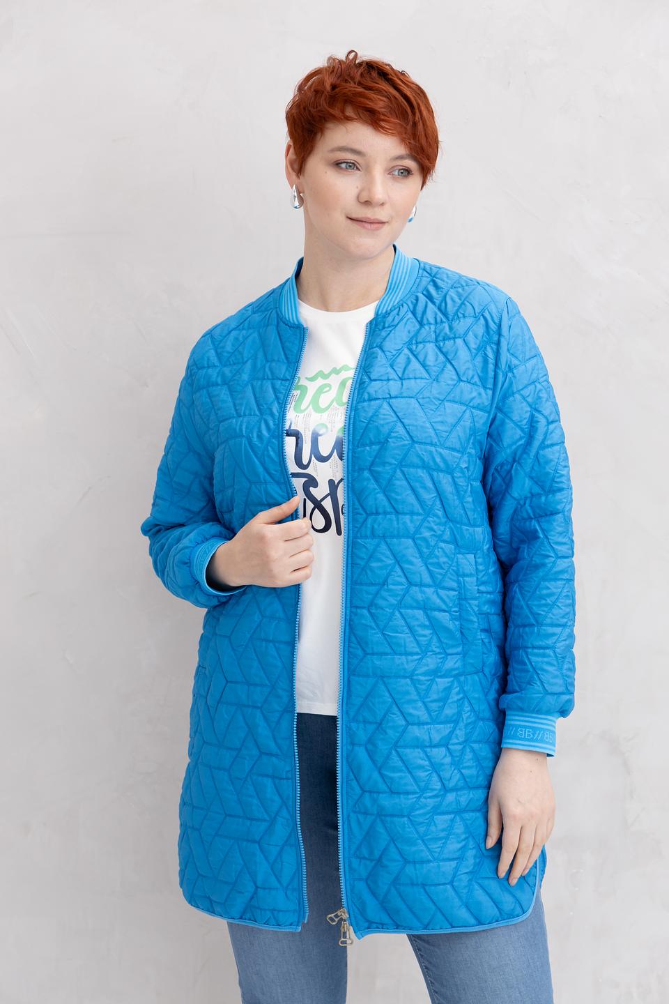 Пальто Bianca стеганое голубое