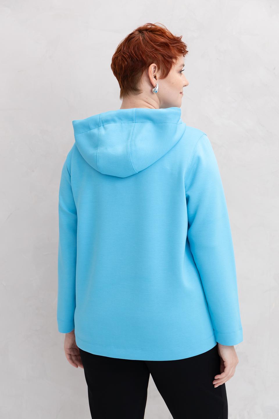 Толстовка Frapp голубая с капюшоном