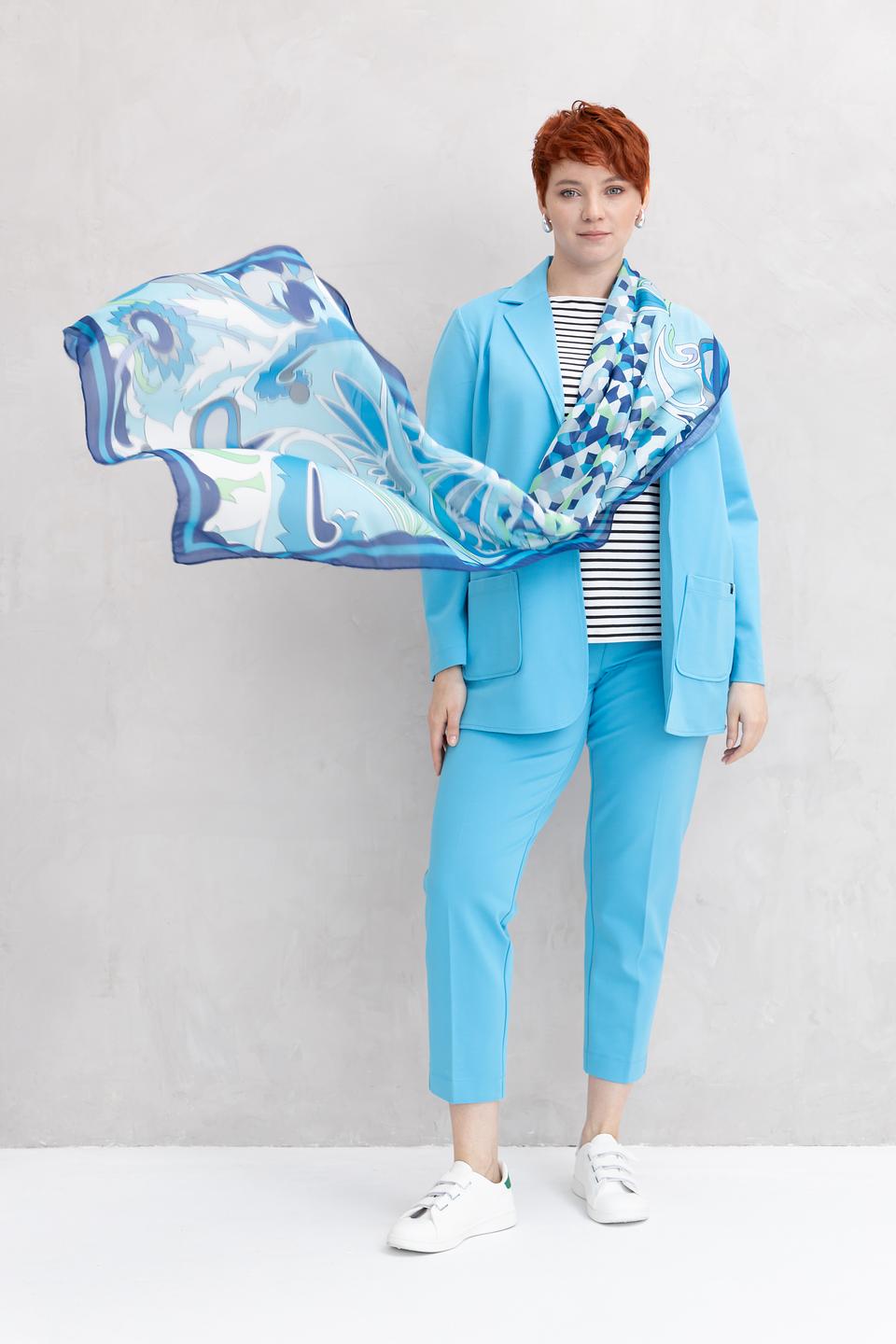 Жакет Frapp голубой приталенный