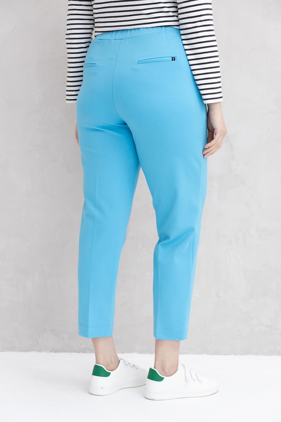 Брюки Frapp голубые с поясом