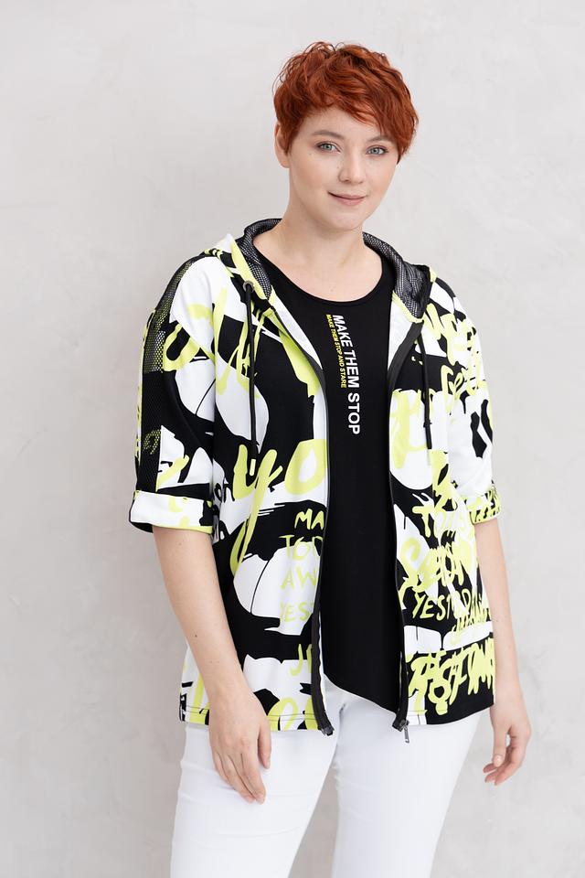 Жакет Doris Streich с принтом чёрный