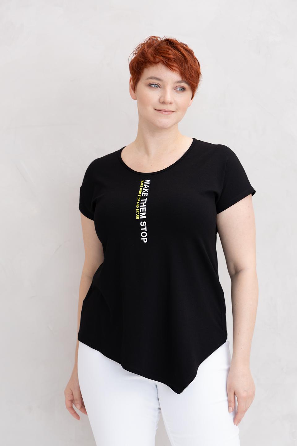 Футболка Doris Streich с принтом чёрная