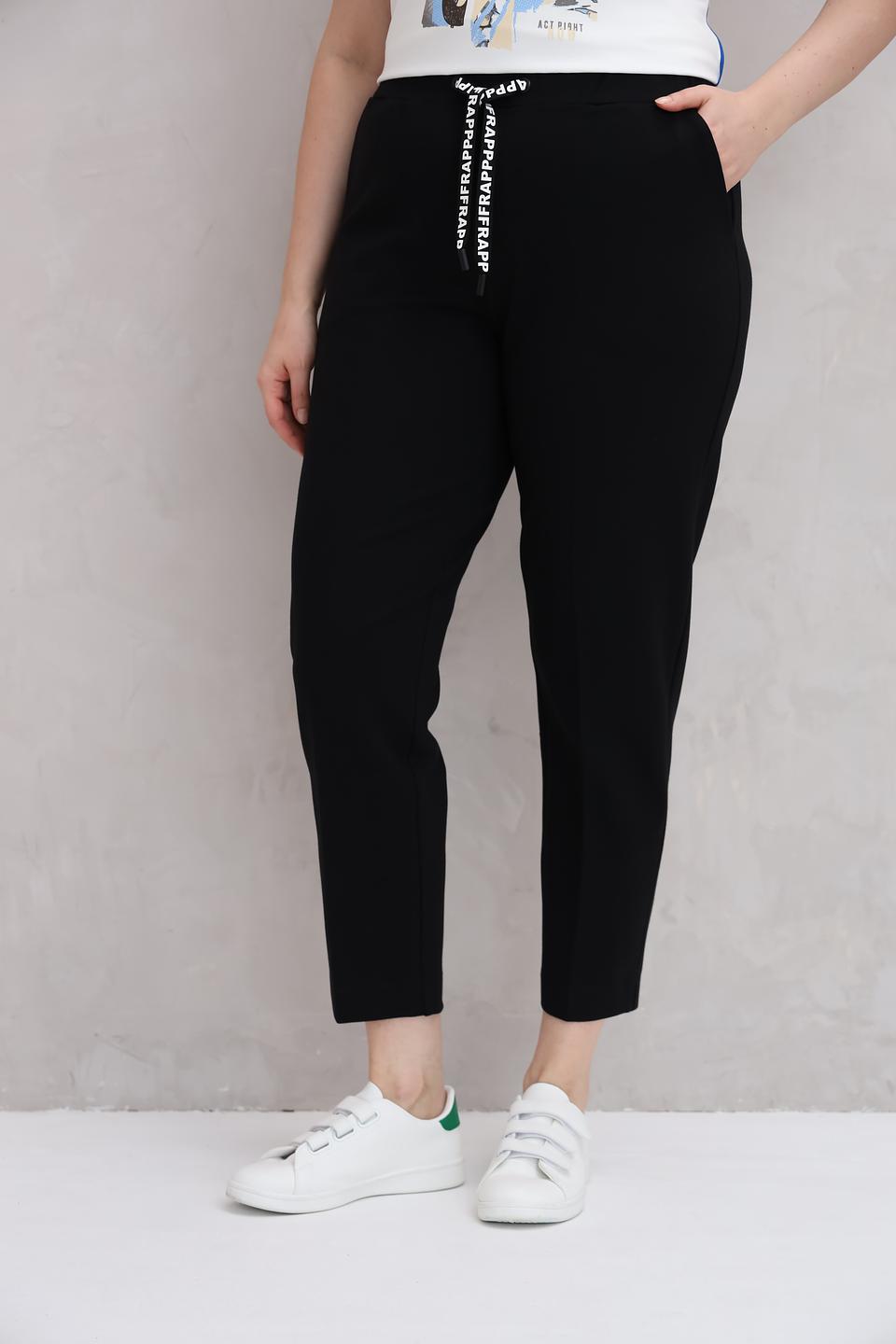 Брюки Frapp чёрные с логотипом